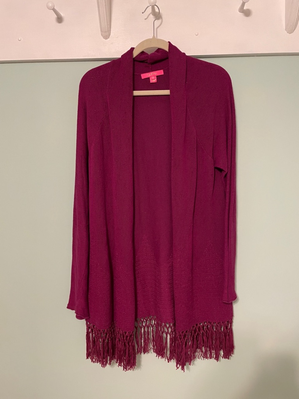 Lilly Pulitzer Tatum Cardigan Shimmer Berry XL